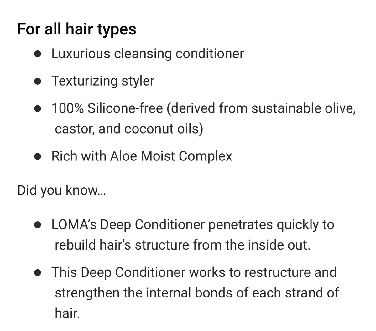 Loma Deep Conditioner